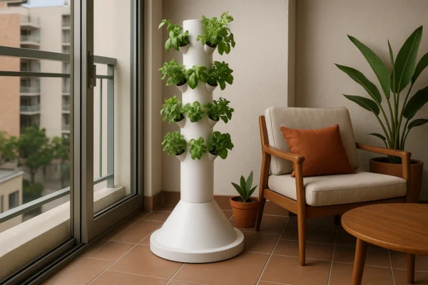 Estilo de vida urbano verde: benefícios práticos da aeroponia indoor