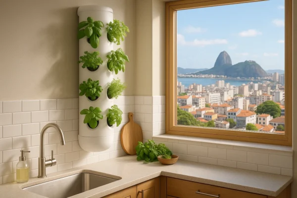 Temperatura e umidade ideais para aeroponia de ervas em apartamento
