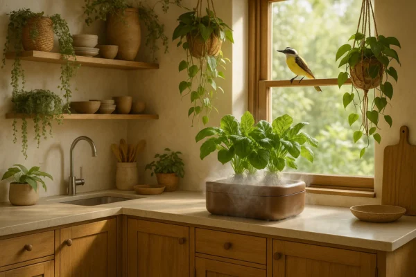 Como integrar sistemas de aeroponia ao design biofílico do apartamento
