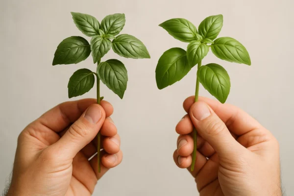 Diferenças de sabor entre ervas cultivadas em solo e em aeroponia