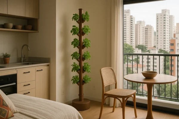 Estilo e funcionalidade: aeroponia como elemento de design sustentável urbano