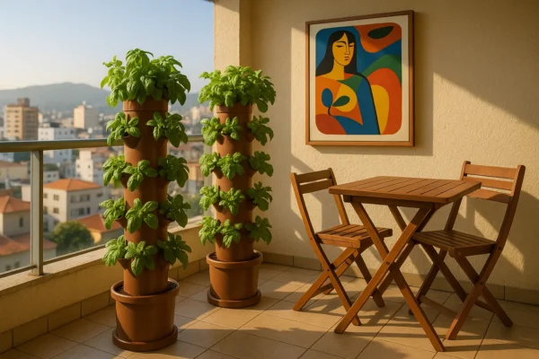 Inspirações de varandas verdes com aeroponia compacta e iluminação natural
