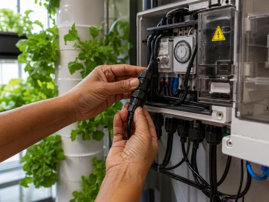 Checklist de segurança elétrica para aeroponia indoor em apartamentos