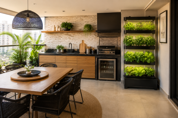 Aeroponia em varanda gourmet: como criar um espaço verde funcional e bonito
