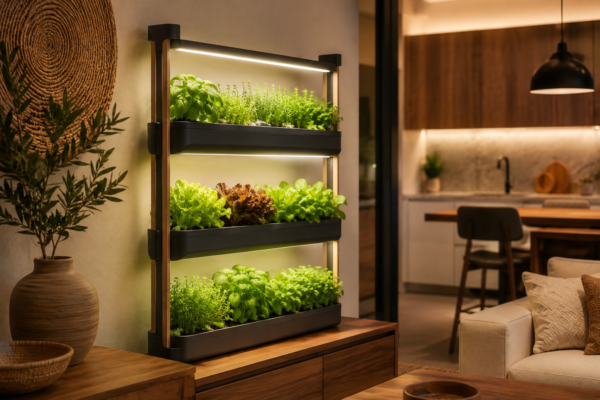 Como usar iluminação LED da aeroponia como elemento decorativo no ambiente